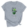 thumbnail image 1 of Dealovy T-Shirts de la Saint-Patrick pour Femmes à Manches Courtes, Col Rond, Coupe Ample, Trèfle Graphique, Chandails Décontractés Tee, 1 of 2