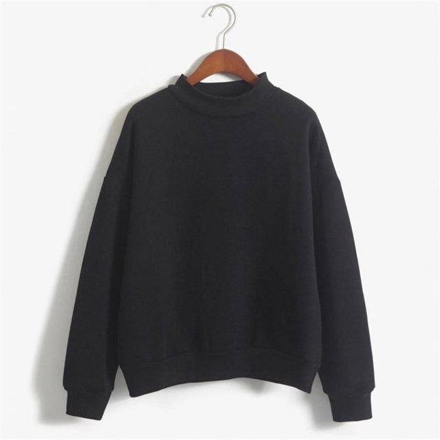 Jsaierl Womens Casual Solid Color Sweatshirts Loose Fit Round Neck Long Sleeve Pullover Soft Fall Trendy Tops Basic Simple Versatile Sweatshirts