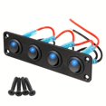 thumbnail image 4 of MesaSe Panneau de Commutation à Bascule 12V 1-4 Gang avec Charge USB pour Camion Bateau Marine RV - Interrupteurs de Style LED Bleus, 4 of 7
