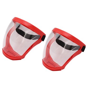 2 Pcs Protections Faciales, Couvre-Visage Protecteur Ceinture Élastique de Sécurité Réutilisable avec Tampons de Coton Filtrant Transparent
