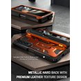 thumbnail image 4 of Poetic Spartan Case for Samsung Galaxy Z Fold 4, Full Body Rugged Case with Kickstand, Metallic Orange, 4 of 6