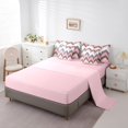thumbnail image 3 of Erosebridal Futuristic Geometry Bed in a Bag Full size, Pink Stripe Bed Set, Abstract Decor, Reversible, 3 of 5