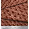 thumbnail image 2 of Soimoi Red Silk Fabric Small Circle Geometric Fabric Prints By Yard 42 Inch Wide, 2 of 3
