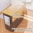 thumbnail image 2 of Walsunny Kitchen Island on Wheels with Storage Cabinet & 3 Drawer, 39.7" Width Rolling Kitchen Table, Cart Handle for Towel Rack or Free Mobility Brown, 2 of 9