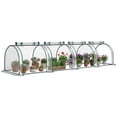 thumbnail image 1 of Outsunny Portable Tunneled Greenhouse with 4 Zippered Doors, PVC Cover, 1 of 10