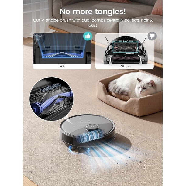 Lefant M3 Max Robot Vacuum and Mop, 20,000Pa Suction, Anti-Tangle