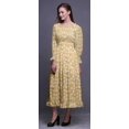 thumbnail image 3 of Bimba Robe de Plage Longue Maxi d'Été Bohème Gitane à Imprimé Floral pour Femmes, Smockée - Très Petit, 3 of 5