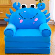 WIFKLSIIPG Plush Foldable Kids Sofa Backrest Armchair 2 in 1 Foldable Children Sofa Cute Cartoon Lazy Sofa Children Flip Open Sofa Bed for Living Room Bedroom Without Liner Filler
