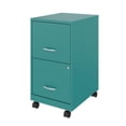 thumbnail image 2 of 18" 2 Drawer Mobile Smart Vertical File Cabinet, Teal, 2 of 4