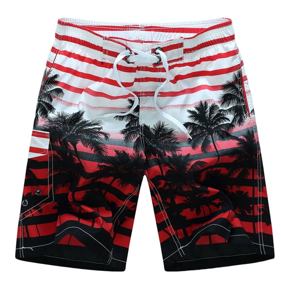 yievot Men's Swim Trunks Quick Dry Swim Shorts Printed Drawstring Short Swimwear Bathing Suits Hawaii Beach Board Shorts