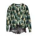 thumbnail image 2 of LSLJS Women's Christmas Printed Round Neck Long Sleeved Top Loose Fitting Sweater, 2 of 5
