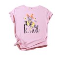 thumbnail image 1 of T-Shirts à Manches Courtes pour Femmes T-Shirts Décontractés pour Femmes à Imprimé Graphique Floral T-Shirt à Manches Courtes pour Enseignante Hauts T-Shirts pour Femmes Décontractés, 1 of 4