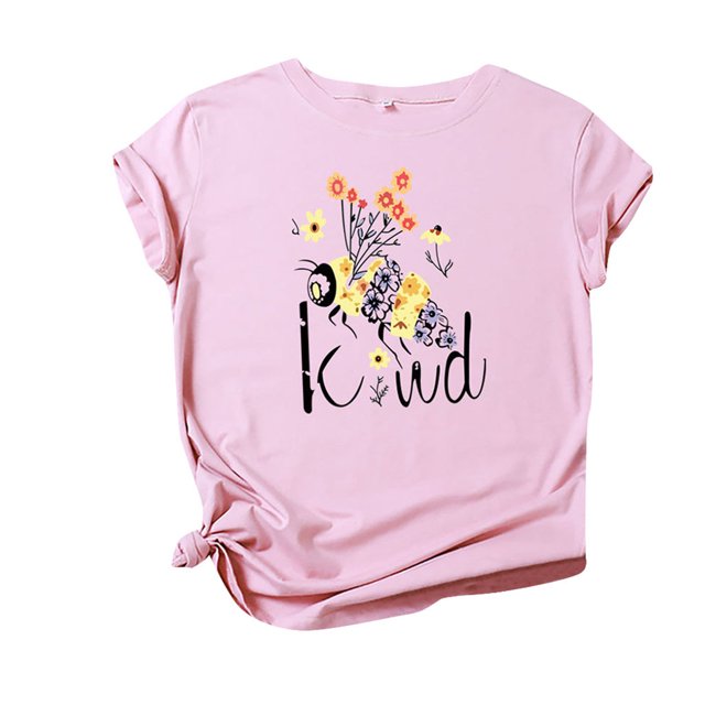 T-Shirts à Manches Courtes pour Femmes T-Shirts Décontractés pour Femmes à Imprimé Graphique Floral T-Shirt à Manches Courtes pour Enseignante Hauts T-Shirts pour Femmes Décontractés