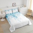 thumbnail image 4 of Erosebridal Cartoon Leaf Bedding King Comforter Set, Rustic Botanical Down Comforter, Eucalyptus Leaves Decor, Breathable, 4 of 8