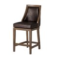 thumbnail image 1 of Maven Lane Vienna Counter Stool, Walnut Finish w/ Marksman Saddle Vegan Leather, 1 of 6