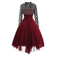 thumbnail image 3 of Ketyyh-chn99 Robe Formelle Femme Jupes Élégantes pour Femmes Vêtements Manches Longues Robe Longue Confortable Rouge,TG, 3 of 4