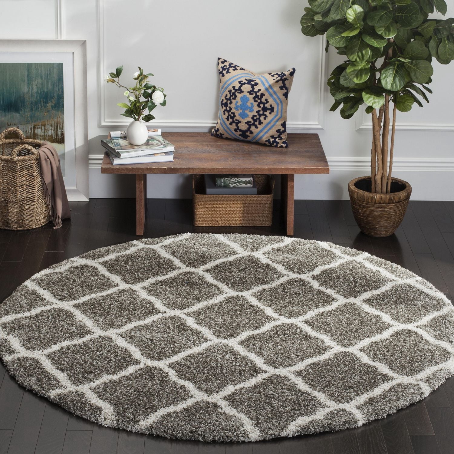 Safavieh Hudson Aline Tapis Géométrique Shag