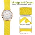 thumbnail image 2 of Bracelet Unisexe en Nylon Perlon avec Boucle Argentée en Acier Inoxydable, Jaune, 18 mm, 2 of 6