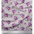 thumbnail image 1 of Soimoi Poly Georgette Fabric Flower Artistic Printed Fabric 1 Yard 42 Inch Wide, 1 of 3