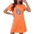 thumbnail image 4 of Mefallenssiah Chemise de Nuit Courte Surdimensionnée pour Femmes Mode Imprimé Poitrine Manches Courtes, 4 of 7