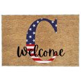 thumbnail image 2 of 4th of July Door Mat Outdoor,Independence Day Welcome Doormat, 4th of July Coir Doormat with Non Slip Backing ,Patriotic Mat Star Front Porch Rugs For Home Entrance 4th of July Decoration,(15*24"), 2 of 2