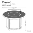 thumbnail image 3 of Paramount Alan Stamped Round Aluminum Fire Table, 3 of 9