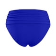 thumbnail image 5 of FYEGRE Women's High Waisted Bikini Bottom Tummy Control Ruched Bathing Suit Swim Bottom Blue S, 5 of 5
