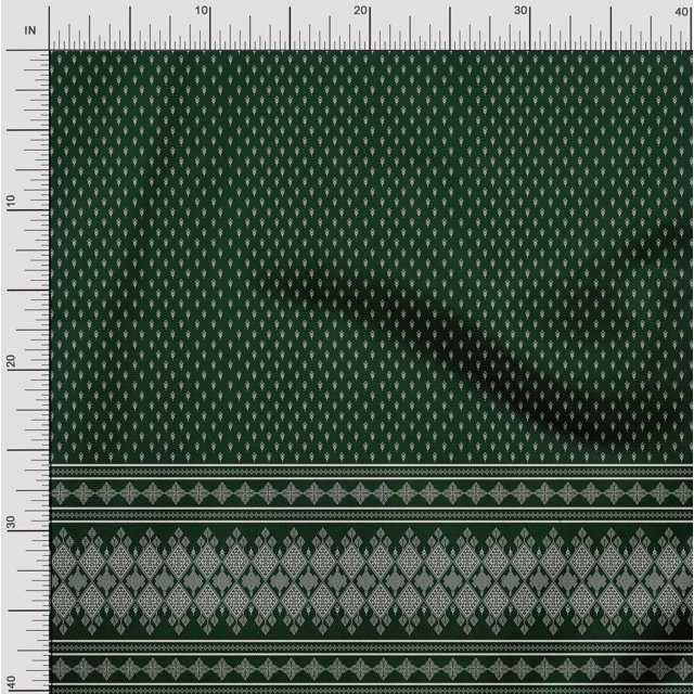 Soimoi Cotton Voile Fabric Geometric Panel Print Sewing Fabric Yard 56 Inch Wide