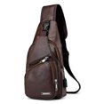 thumbnail image 1 of PENGXIANG Sac Bandoulière en Cuir PU Rétro pour Hommes, 1 of 6