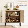 thumbnail image 2 of Alician Buffet, Armoire de Rangement en Rotin avec Portes et Tablettes, Buffet d'Appoint, Meuble Console en Bois avec Rangement, Armoire d'Entrée, 2 of 9