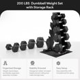 thumbnail image 3 of BalanceFrom Dumbbell Weight Set with Storage Rack with Pair of 10, 15, 20, 25, 30 lbs, 3 of 9