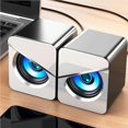 thumbnail image 2 of EIMELI 2pcs portable Loudspeaker Kit USB Stereo Speaker For PC Smartphones Laptops, 2 of 7