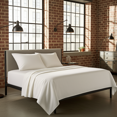 thumbnail image 3 of My Bed Linens TENCEL™-  Vegan Silk (Lyocell) 300 TC King Bed Sheet Set, White, Ultra Soft, Breathable, 3 of 10