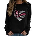 thumbnail image 2 of Liquidation à 50 % Chandail Surdimensionné pour Femmes 2023 Mode Décontractée Imprimé Col Rond Ample Manches Longues T-shirt Hauts Blouse Chandails Sans Capuche, 2 of 4