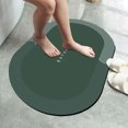 thumbnail image 3 of GROWTH TANK Super Absorbent Bathroom Rug Quick Dry Washable Diatomite Easy to Clean Bath Mat Oval Green L, 3 of 7