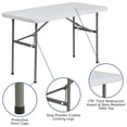 thumbnail image 2 of 24''W x 48''L Granite White Plastic Folding Table, 2 of 9