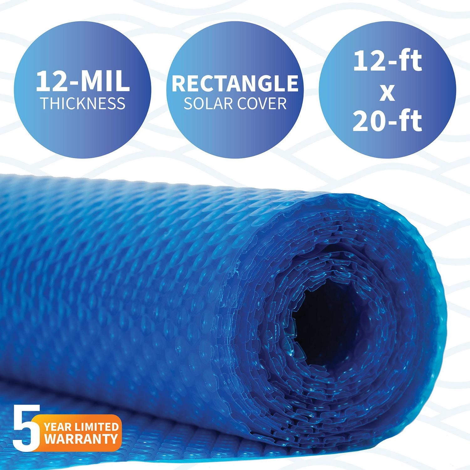Blue Wave Rectangular 12-mil Solar Blanket for Ground Pools