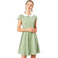 thumbnail image 1 of INSPIRE CHIC Women's Doll Collar Above Knee Hidden Zipper Back Dress, 1 of 7