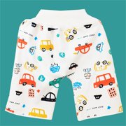 Baby Clothes Cartoon Waterproof Diaper Pants Potty Training Comfy Cloth Diaper Skirt for Baby Boy and Girl Night Time White