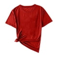 thumbnail image 2 of Styesk T-Shirts pour Homme Mode Décontractée Chemise Unie T-Shirt à Col Rond Haut à Manches Courtes Blouses, 2 of 5