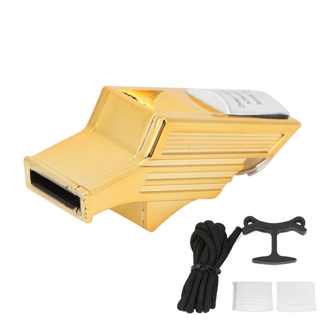 Referee Whistle, Resounding Training Whistle Double-chambered Sports Whistle For Sports Argent Doré