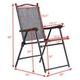 thumbnail image 2 of Costway Set of 2 Folding Sling Back Chair Camping Deck Patio Garden Beach, 2 of 9