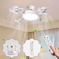 thumbnail image 4 of Uscallm E27 Ceiling Fan Light Remote Control Silent Bedroom Pendant Light Energy-Saving Eye Protection Fan Light Kit for Living Room Dining Room, 4 of 6