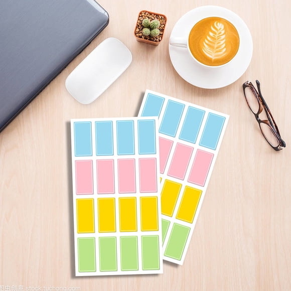 Colorful Labels Stickers Cute Waterproof Notes Can Be Handwritten Labels Name Stickers Self-adhesive Household Marking Stickers