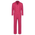 thumbnail image 3 of Runhomal Men's Long Sleeve Coveralls Dustproof Durable Button Up Work Overalls Jumpsuits Workwear Hot Pink XL, 3 of 5