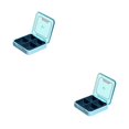 thumbnail image 1 of Transemion Pill Box Health Care Tablet Storage Container Dispenser Daily Tablets Holder Travel Indoor Outdoor Organizer Suitcase Blue 2Set, 1 of 6