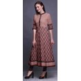 thumbnail image 3 of Bimba Kurtis Indiennes à Pois Roses et à Blocs Floraux pour Femmes, Longues, Évasées, Décontractées, Robes Anarkali, Kurti Ethnique - Moyen, 3 of 5
