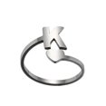 thumbnail image 4 of Fashion 26 English Letter Opening Rings Stainless Steel Girls Love Retro Jewelry, 4 of 9