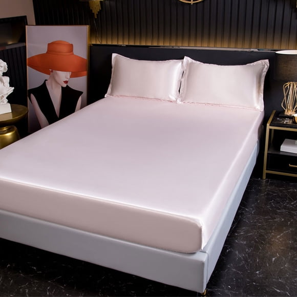 maskred Polyester Easy To Install Solid Color Mattress Protector Cover Protects Mattress Fits Most Elegant jade 1Set