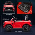 thumbnail image 3 of Qaba Ford Ranger sous Licence Voiture Électrique 12 V avec Rangement Arrière, Rouge, 3 of 10